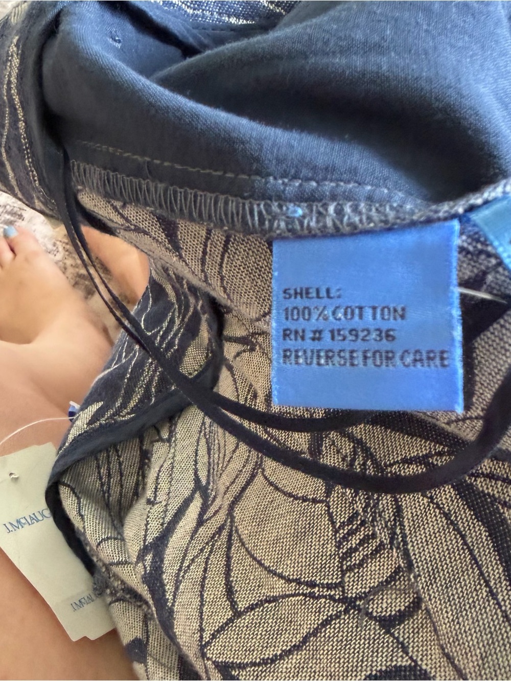 NWT J.McLaughlin Morgan High Rise Wide Leg Pants Denim Leaf Print 4 Coastal Boho - Picture 11 of 13